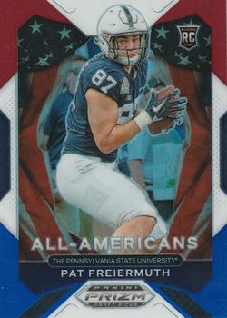 2021 Panini Prizm Draft Picks Collegiate - Red White and Blue #184 Pat Freiermuth Front