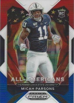 2021 Panini Prizm Draft Picks Collegiate - Red White and Blue #188 Micah Parsons Front