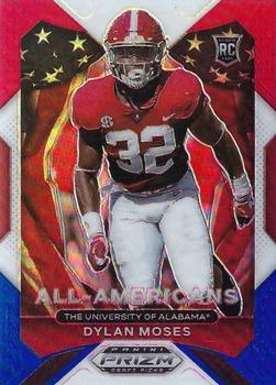 2021 Panini Prizm Draft Picks Collegiate - Red White and Blue #190 Dylan Moses Front