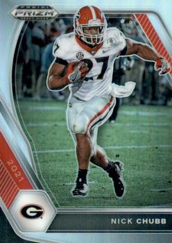 2021 Panini Prizm Draft Picks Collegiate - Silver #90 Nick Chubb Front