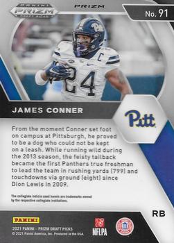 2021 Panini Prizm Draft Picks Collegiate - Silver #91 James Conner Back
