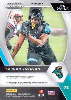 2021 Panini Prizm Draft Picks Collegiate - Draft Picks Autographs Green #DPA-TJA Tarron Jackson Back