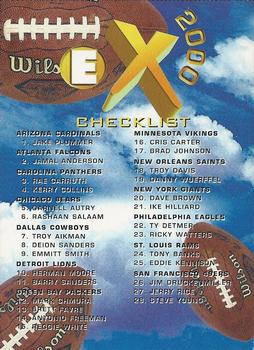 1997 SkyBox E-X2000 - Checklists #61 Checklist: 1-51 Front