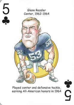 2008 Hero Decks Penn State Nittany Lions Football Heroes Playing Cards #5♣ Glenn Ressler Front