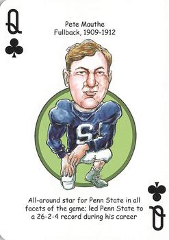 2008 Hero Decks Penn State Nittany Lions Football Heroes Playing Cards #Q♣ Pete Mauthe Front