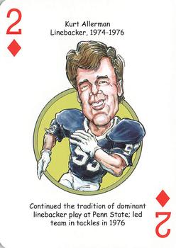 2008 Hero Decks Penn State Nittany Lions Football Heroes Playing Cards #2♦ Kurt Allerman Front