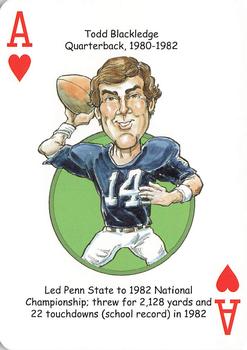 2008 Hero Decks Penn State Nittany Lions Football Heroes Playing Cards #A♥ Todd Blackledge Front