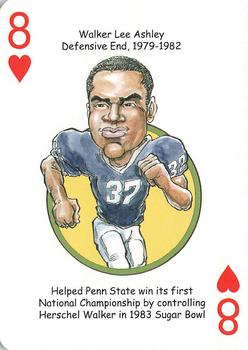 2008 Hero Decks Penn State Nittany Lions Football Heroes Playing Cards #8♥ Walker Lee Ashley Front