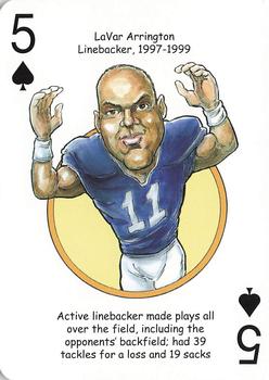 2008 Hero Decks Penn State Nittany Lions Football Heroes Playing Cards #5♠ LaVar Arrington Front