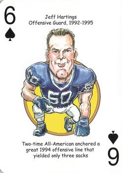 2008 Hero Decks Penn State Nittany Lions Football Heroes Playing Cards #6♠ Jeff Hartings Front