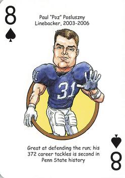 2008 Hero Decks Penn State Nittany Lions Football Heroes Playing Cards #8♠ Paul Posluszny Front