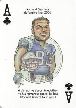 2005 Hero Decks New England Patriots Football Heroes Playing Cards #A♣ Richard Seymour Front