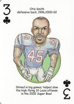 2005 Hero Decks New England Patriots Football Heroes Playing Cards #3♣ Otis Smith Front