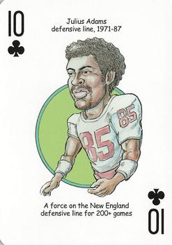 2005 Hero Decks New England Patriots Football Heroes Playing Cards #10♣ Julius Adams Front