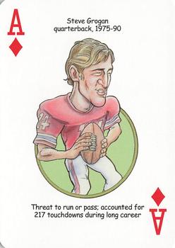 2005 Hero Decks New England Patriots Football Heroes Playing Cards #A♦ Steve Grogan Front
