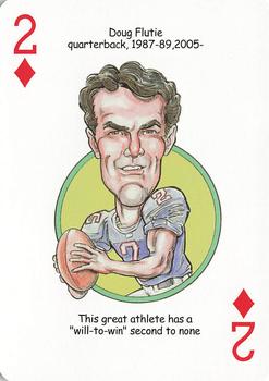 2005 Hero Decks New England Patriots Football Heroes Playing Cards #2♦ Doug Flutie Front