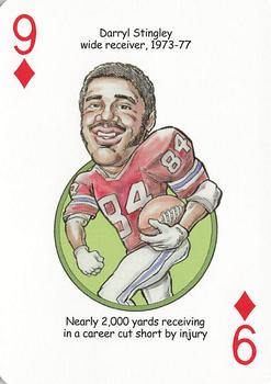 2005 Hero Decks New England Patriots Football Heroes Playing Cards #9♦ Darryl Stingley Front
