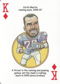2005 Hero Decks New England Patriots Football Heroes Playing Cards #K♦ Curtis Martin Front