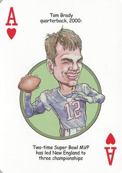 2005 Hero Decks New England Patriots Football Heroes Playing Cards #A♥ Tom Brady Front