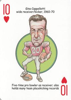 2005 Hero Decks New England Patriots Football Heroes Playing Cards #10♥ Gino Cappelletti Front