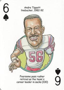 2005 Hero Decks New England Patriots Football Heroes Playing Cards #6♠ Andre Tippett Front