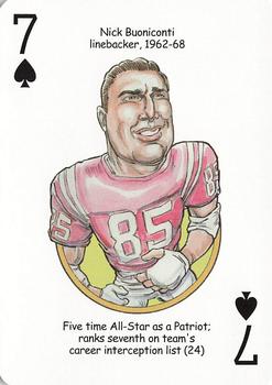 2005 Hero Decks New England Patriots Football Heroes Playing Cards #7♠ Nick Buoniconti Front