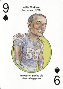 2005 Hero Decks New England Patriots Football Heroes Playing Cards #9♠ Willie McGinest Front