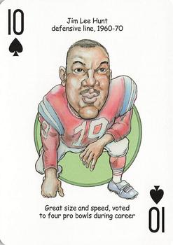 2005 Hero Decks New England Patriots Football Heroes Playing Cards #10♠ Jim Lee Hunt Front