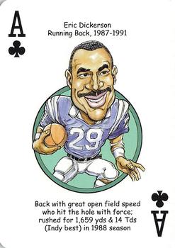 2007 Hero Decks Indianapolis Colts Football Heroes Playing Cards #A♣ Eric Dickerson Front