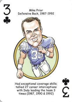 2007 Hero Decks Indianapolis Colts Football Heroes Playing Cards #3♣ Mike Prior Front