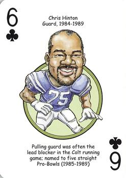 2007 Hero Decks Indianapolis Colts Football Heroes Playing Cards #6♣ Chris Hinton Front