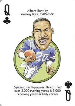 2007 Hero Decks Indianapolis Colts Football Heroes Playing Cards #Q♣ Albert Bentley Front