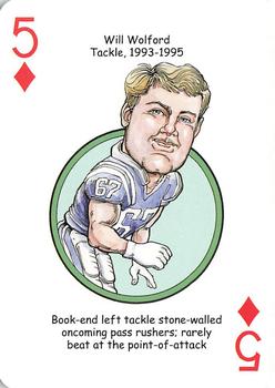 2007 Hero Decks Indianapolis Colts Football Heroes Playing Cards #5♦ Will Wolford Front
