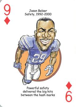 2007 Hero Decks Indianapolis Colts Football Heroes Playing Cards #9♦ Jason Belser Front