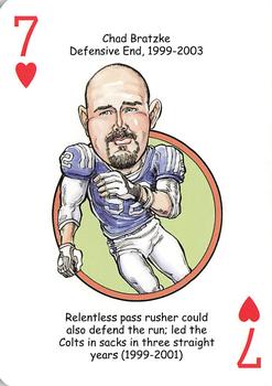 2007 Hero Decks Indianapolis Colts Football Heroes Playing Cards #7♥ Chad Bratzke Front