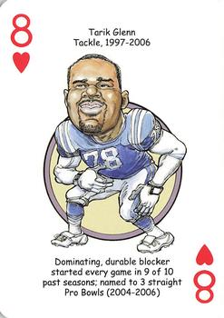 2007 Hero Decks Indianapolis Colts Football Heroes Playing Cards #8♥ Tarik Glenn Front