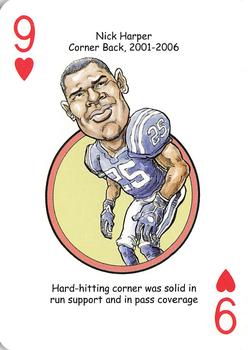 2007 Hero Decks Indianapolis Colts Football Heroes Playing Cards #9♥ Nick Harper Front