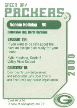 2000 Green Bay Packers Police - Door County Law Enforcement #10 Vonnie Holliday Back
