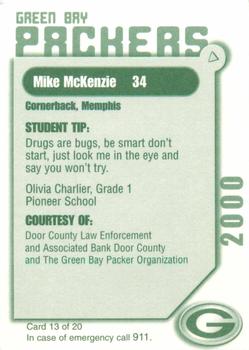 2000 Green Bay Packers Police - Door County Law Enforcement #13 Mike McKenzie Back