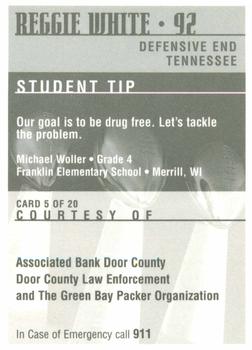 1997 Green Bay Packers Police - Associated Bank Door County, Door County Law Enforcement #5 Reggie White Back