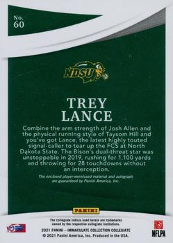 2021 Panini Immaculate Collection Collegiate #60 Trey Lance Back
