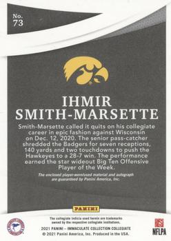 2021 Panini Immaculate Collection Collegiate #73 Ihmir Smith-Marsette Back
