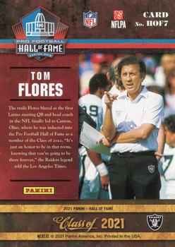 2021 Panini Pro Football Hall of Fame #HOF7 Tom Flores Back
