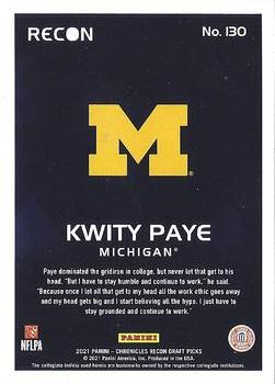 2021 Panini Chronicles Draft Picks - Bronze #130 Kwity Paye Back