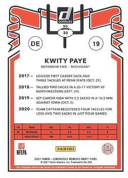 2021 Panini Chronicles Draft Picks - Green #30 Kwity Paye Back
