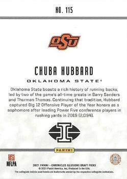 2021 Panini Chronicles Draft Picks - Orange #115 Chuba Hubbard Back