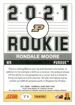 2021 Panini Chronicles Draft Picks - Red #71 Rondale Moore Back