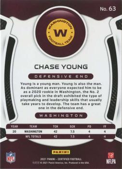 2021 Panini Certified #63 Chase Young Back