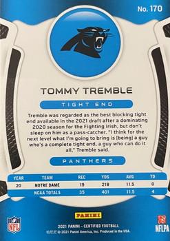 2021 Panini Certified #170 Tommy Tremble Back