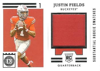 2021 Panini Chronicles Draft Picks - Encased Substantial Rookie Swatches #ERS-JF Justin Fields Front